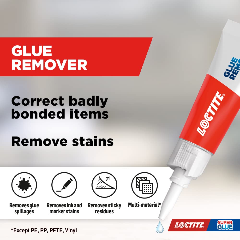 Loctite Super Glue All Plastics, Strong Plastic Glue, Easy to Use Instant Super Glue, Convenient Size 1x2g + 4ml