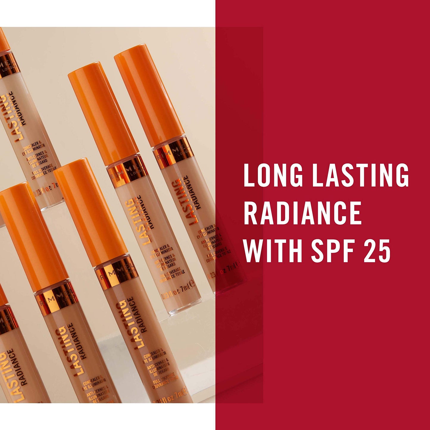 Rimmel Lasting Radiance Full Coverage Concealer and Eye Illuminator, SPF 25, 80 Chestnut (Rimmel Wake Me Up Concealer Upgrade)