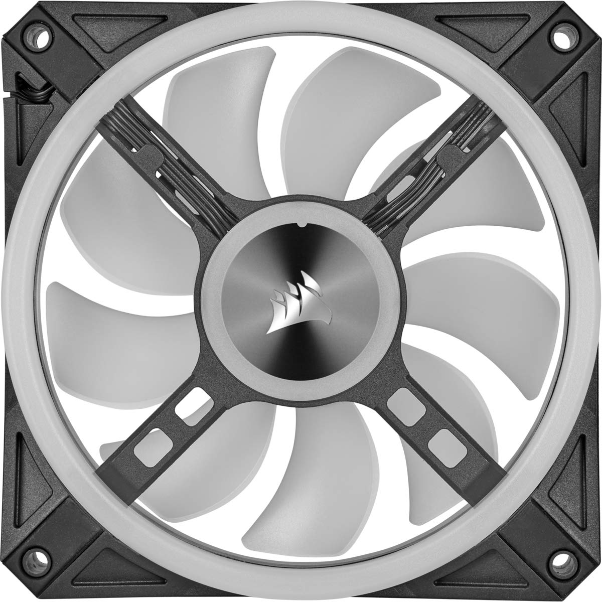 Corsair iCUE QL140 RGB, 140 mm RGB LED PWM Fan (34 Individually Addressable RGB LEDs, Speeds Up to 1,250 RPM, Low-Noise)
