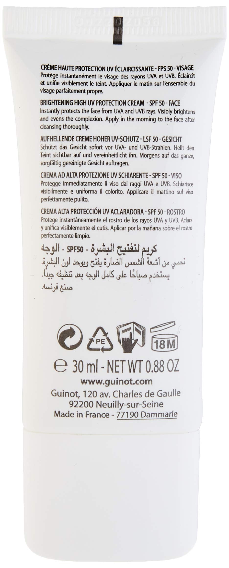 Guinot - Brightening High UV Protection Cream SPF 50 - Face