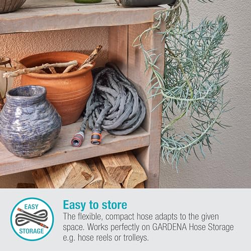 Gardena Liano Life Textile Hose 1/2 inch, 30m: Highly flexible textile garden hose, with PVC inner tube, no kinking, lightweight, weather-resistant (18457-20)