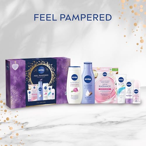NIVEA Gift Set (4 Products), Women's Gift Set with Skincare Essentials, Includes Body Lotion, Face Mask, Face Wash, and Day Cream