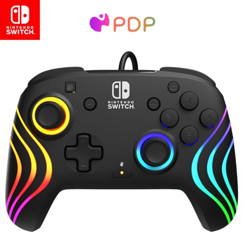 PDP Nintendo Switch Afterglow Wave- Wired- Black
