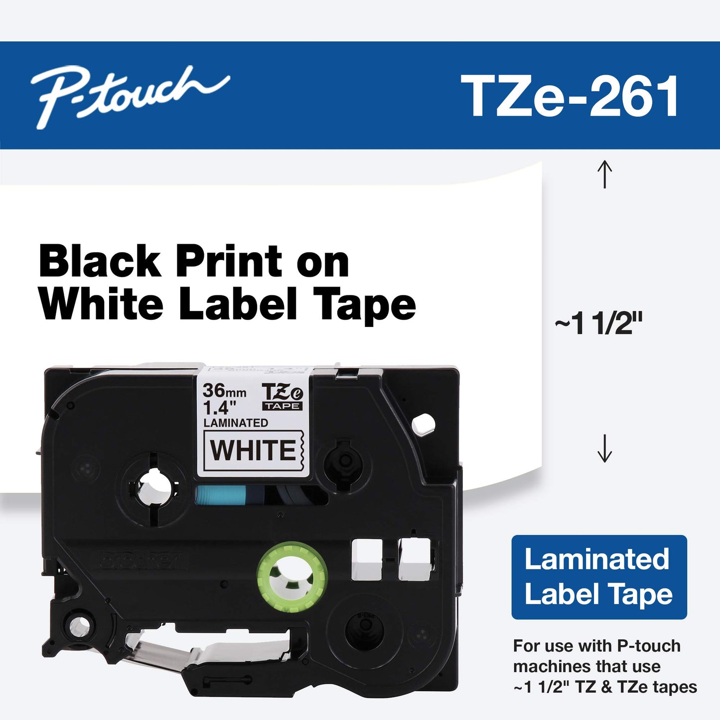 Brother Labelling Tape Cassette Laminated, Brother Genuine Supplies