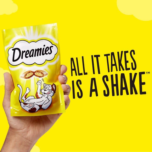 Dreamies Mega Pack Cat Treats, Tasty Snacks with Delicious Salmon, 1 Pouch of 200 g