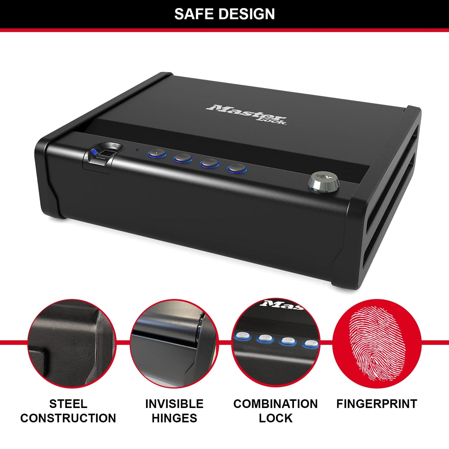 MASTER LOCK Small Safe Digital Combination Best Used for Cheque Books, Money, Jewelry, Passports and More
