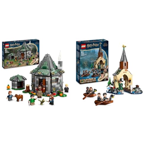 LEGO Harry Potter Hagrid’s Hut: An Unexpected Visit, Toy House for 8 Plus Year Old Kids, Boys & Girls, Includes Dragon and Dog Figures plus 5 Character Minifigures Hermione & Ron, Gift Idea 76428