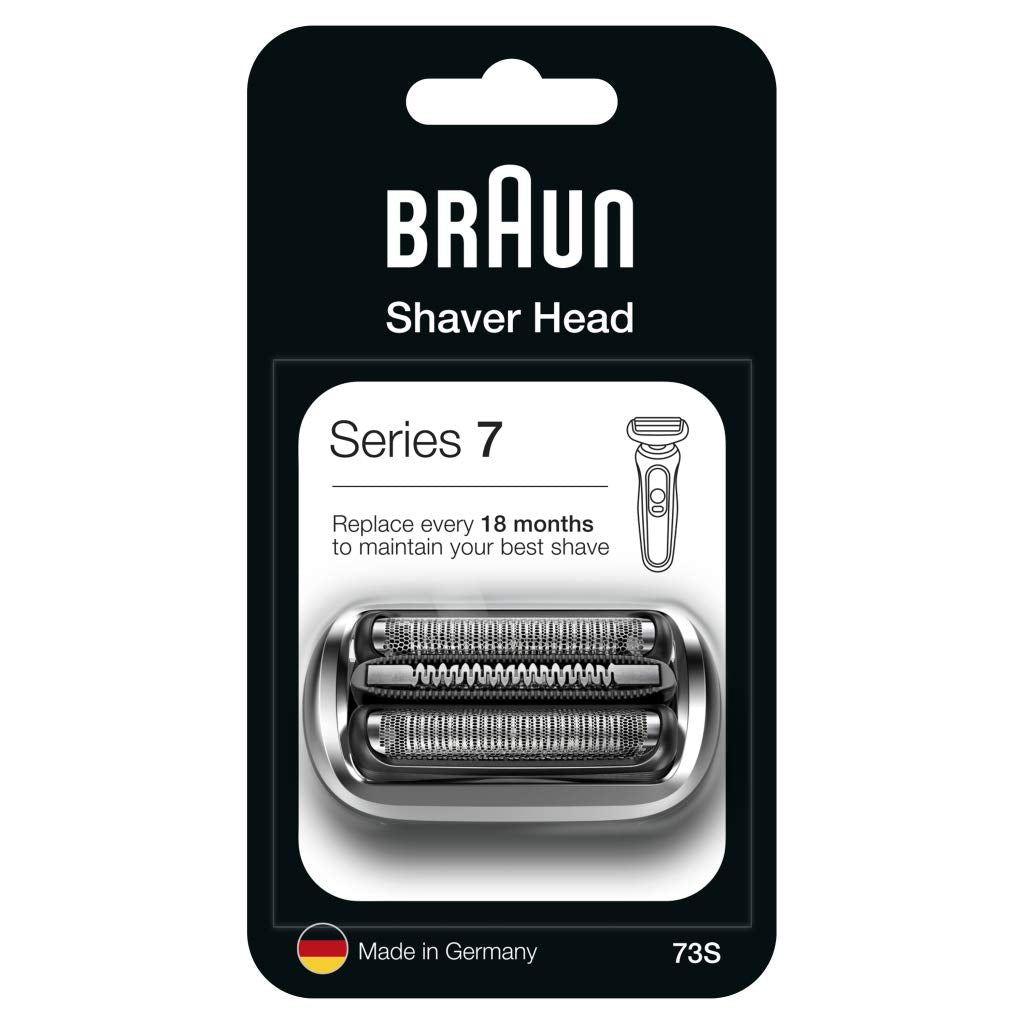 Braun Series 7 Electric Shaver ORIGINAL Replacement Head, Easily Attach Your New Shaver Head, Compatible With New Generation Series 7 Shavers, 73S, Silver