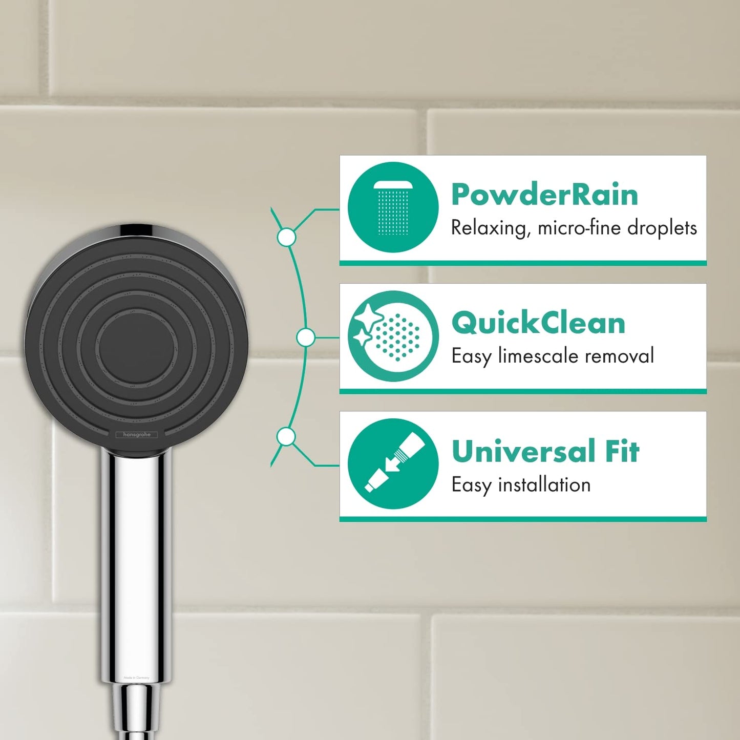 Hansgrohe Hand Shower Pulsify Select S, Shower Head 105 mm