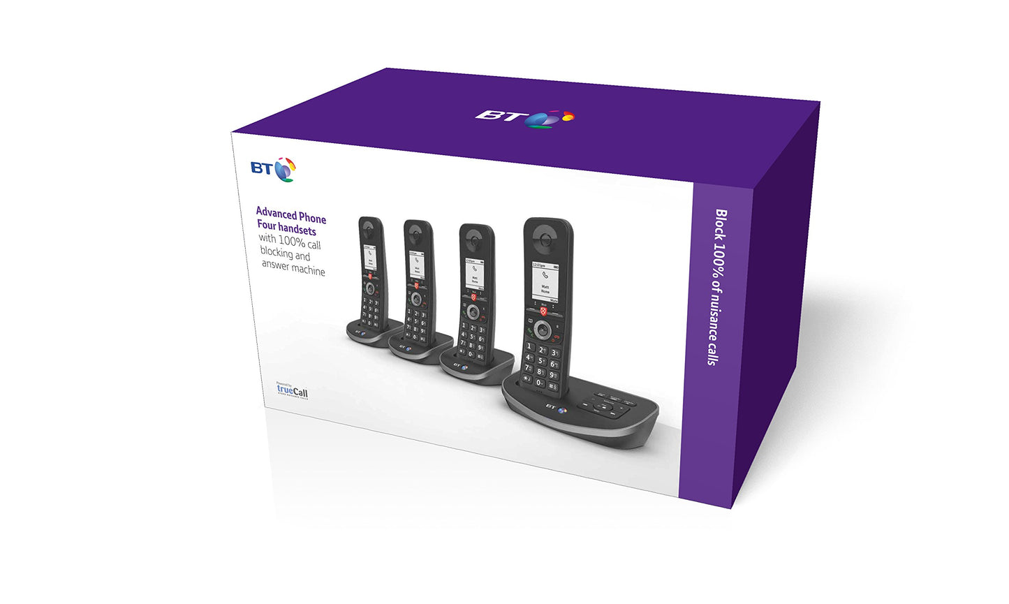 BT Advanced Cordless Home Phone with 100% Nuisance Call Blocking and Answer Machine