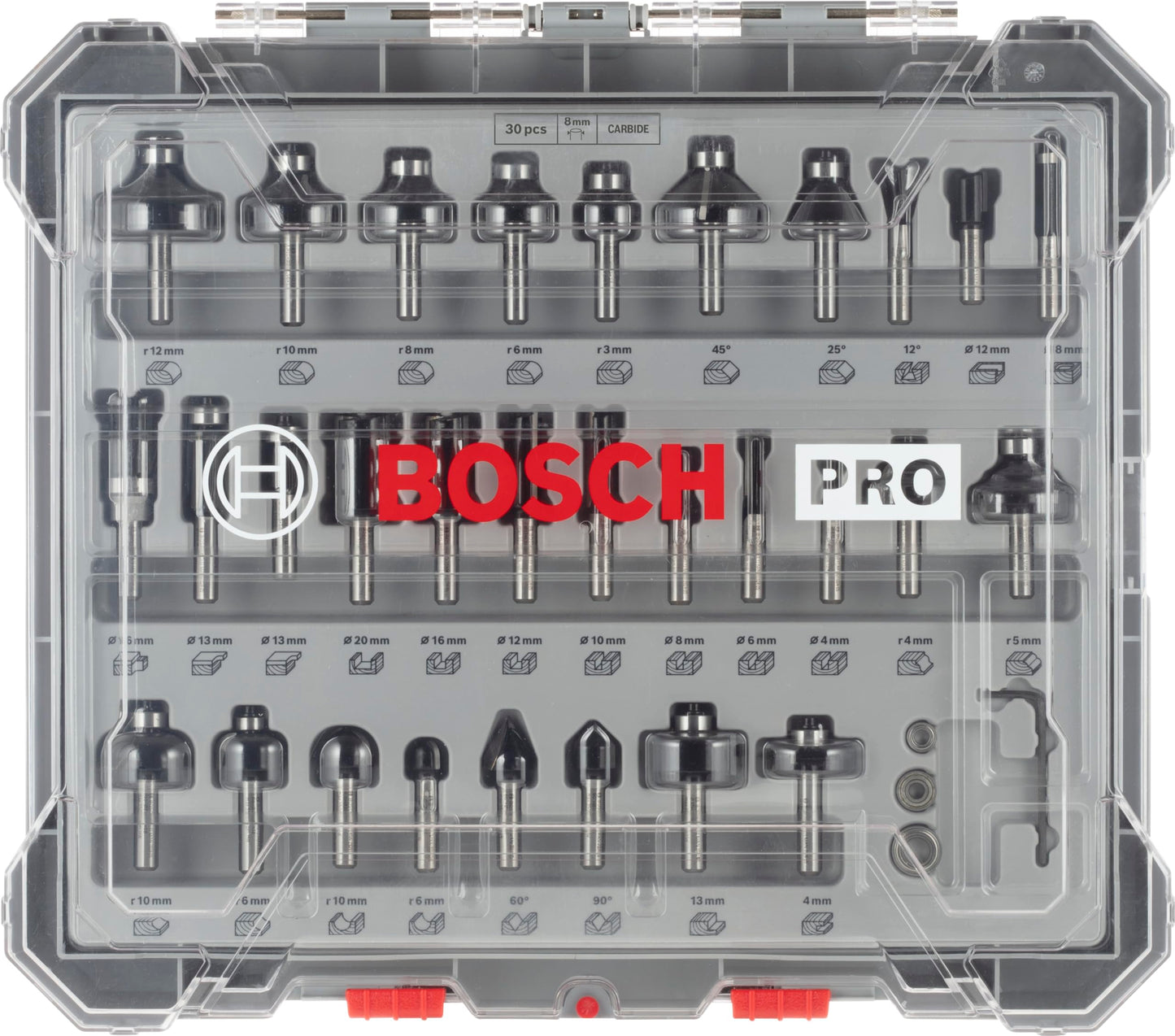 Bosch Professional 6 pcs. Straight Router Bit Set