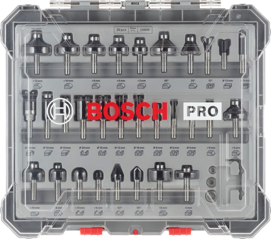 Bosch Professional 6 pcs. Straight Router Bit Set