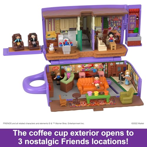 Polly Pocket Playset, Friends Compact with 6 Dolls and 9 accessories, HKV74
