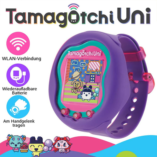 TAMAGOTCHI Bandai Uni Pink Shell Uni The Next Generation of Virtual Reality Pet connecting to the Tamaverse