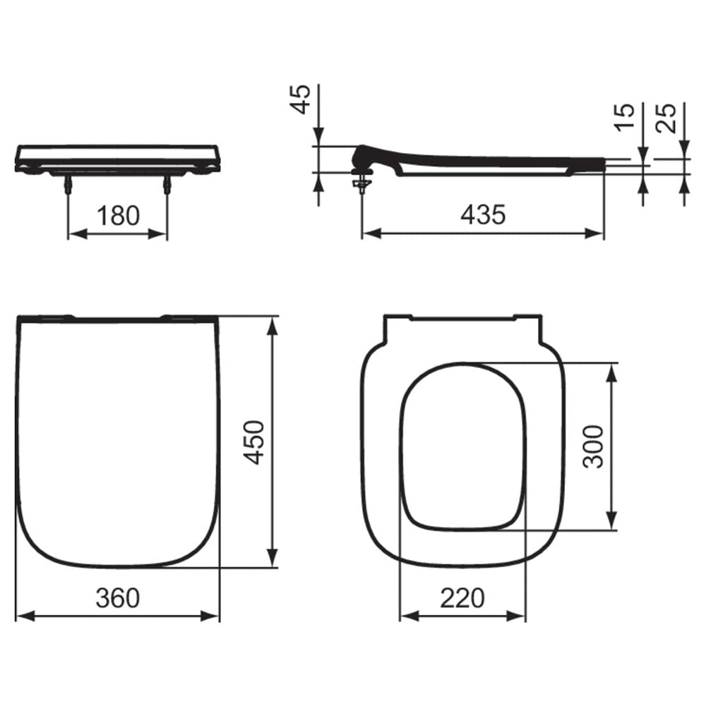 Ideal Standard i.Life A Slim Toilet seat and Cover