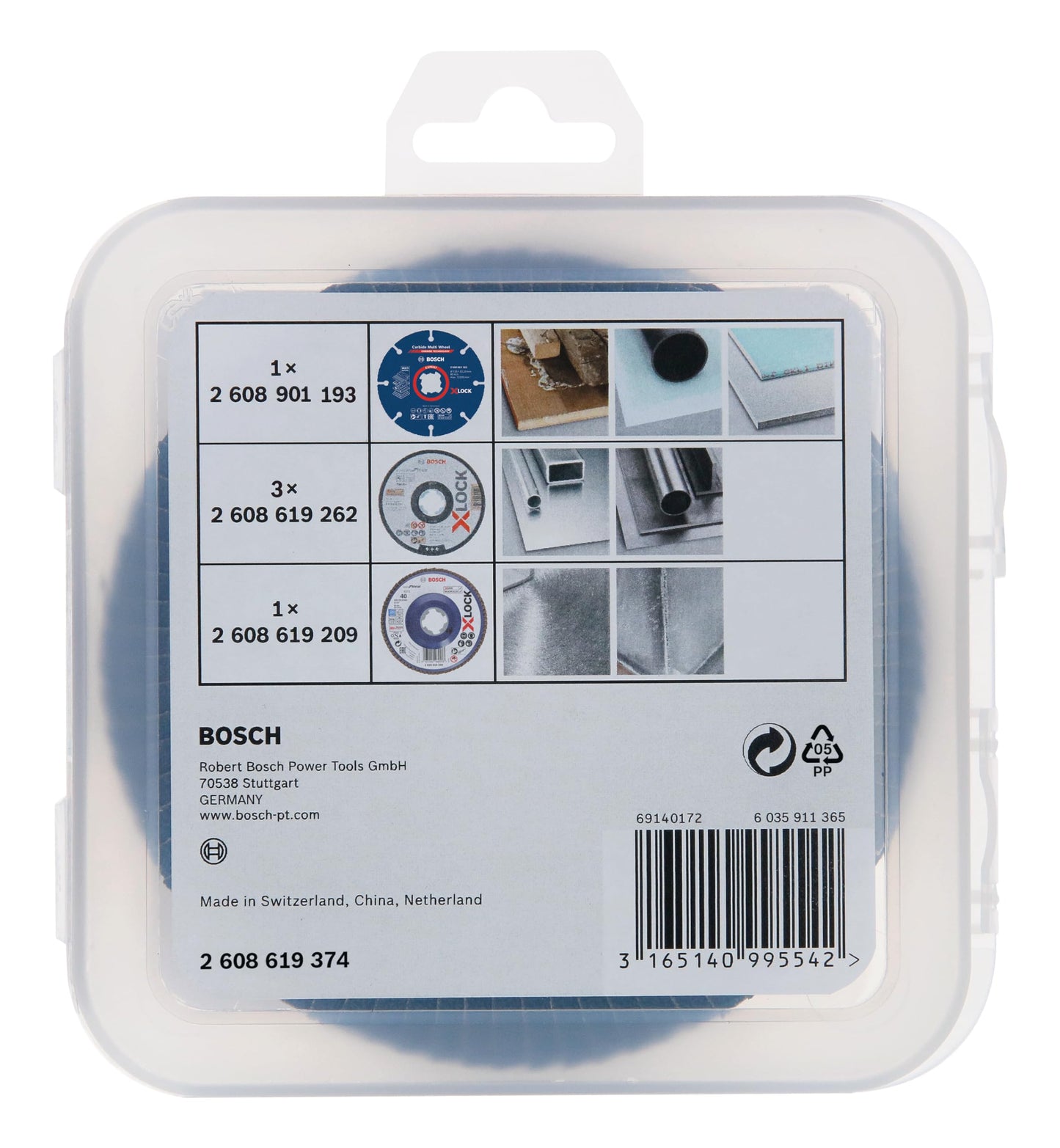 Bosch Professional Straight Cutting Disc Standard (for Inox, X-LOCK, Diameter 115 mm, Bore Diameter: 22.23 mm, Thickness: 1 mm), 2608619261