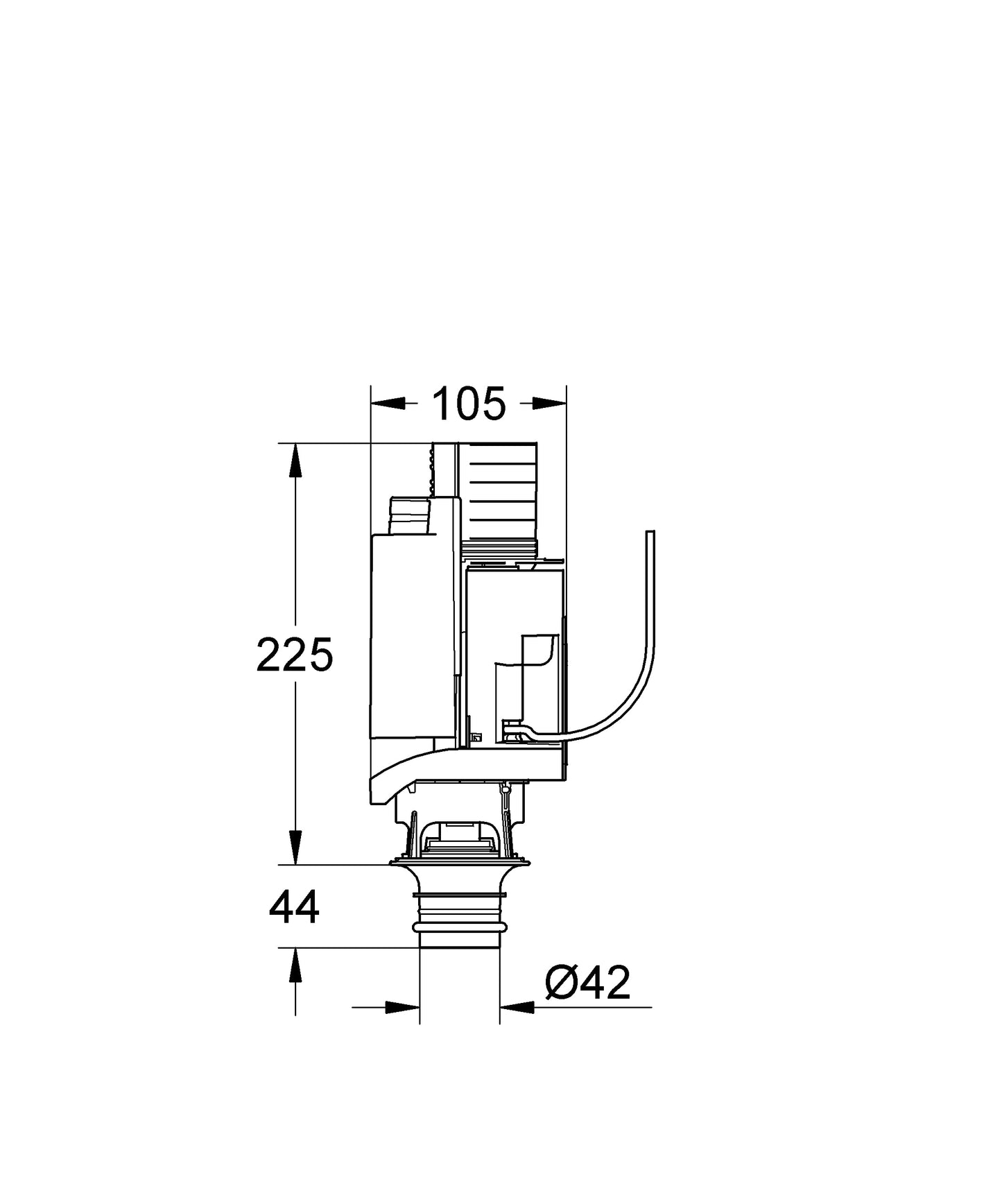GROHE 38505000 | Skate Air WC Wall Plate