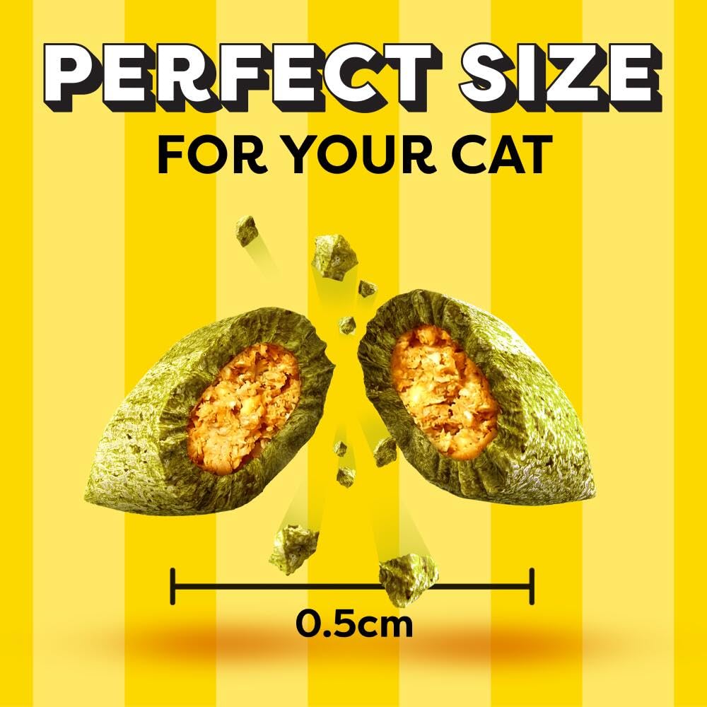 Dreamies Mega Pack Cat Treats, Tasty Snacks with Delicious Salmon, 1 Pouch of 200 g