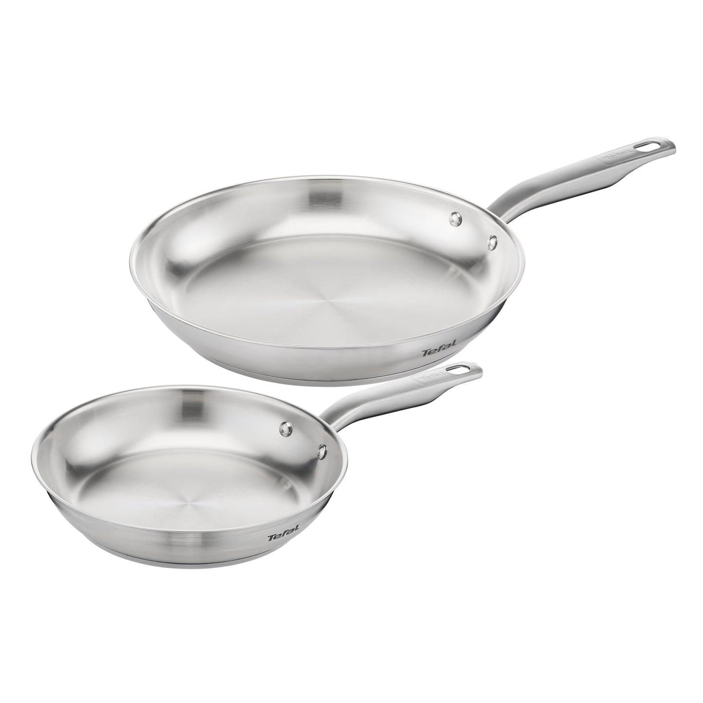 Tefal Virtuoso Pfanne | hochwertiger Premium-Edelstahl | unversiegelt | gebürstetes Finish | induktionsgeeignet | Backofengeeignet bis zu 250°C | Edelstahl