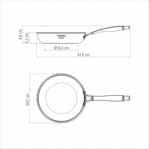 Tramontina Grano Frying Pan Stainless Steel for Induction, Electric, Gas and Ceramic Glass Hobs
