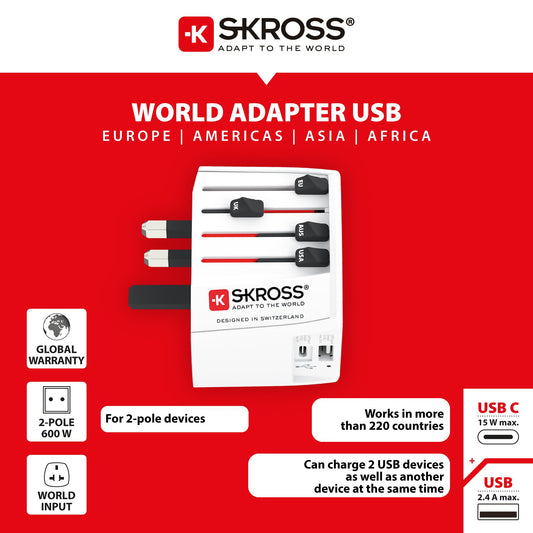 SKROSS - Muv Usb (A/C) - Adapter Multicolor One Size