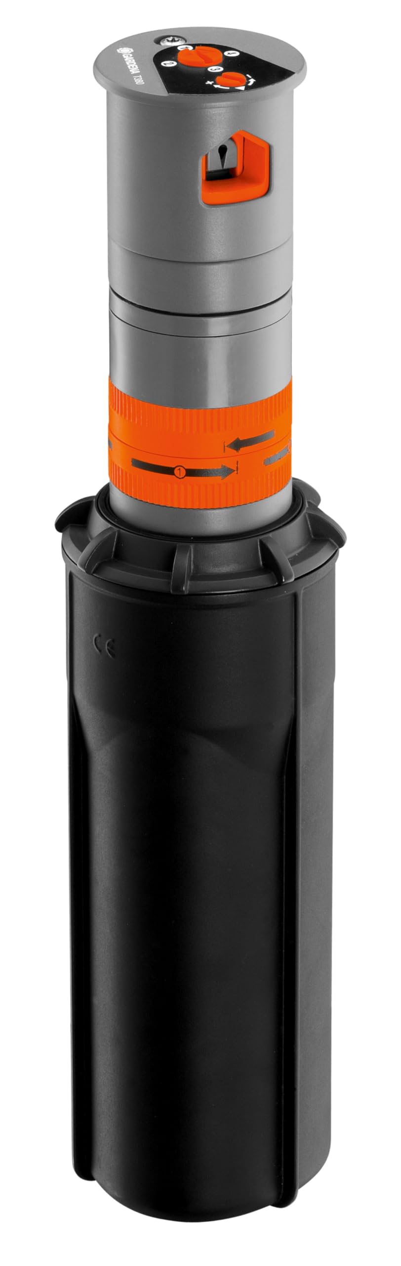 Gardena Sprinklersystem Versenkregner S-CS: Wassersprinkler mit Streifendüse für enge Rasenstreifen