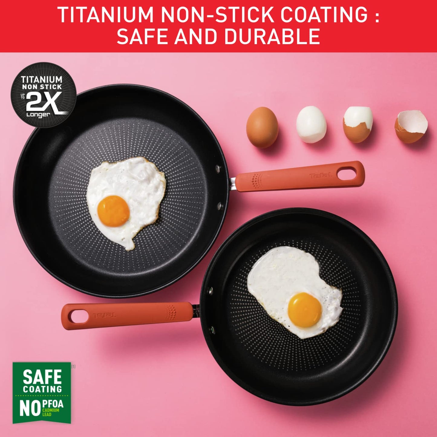 Tefal Opti'space Stainless Steel 6 Piece pots & Pans Set stewpots 18/20cm +lids Frying Pans 24/28cm, All hobs Compatible Including Induction, G720S604