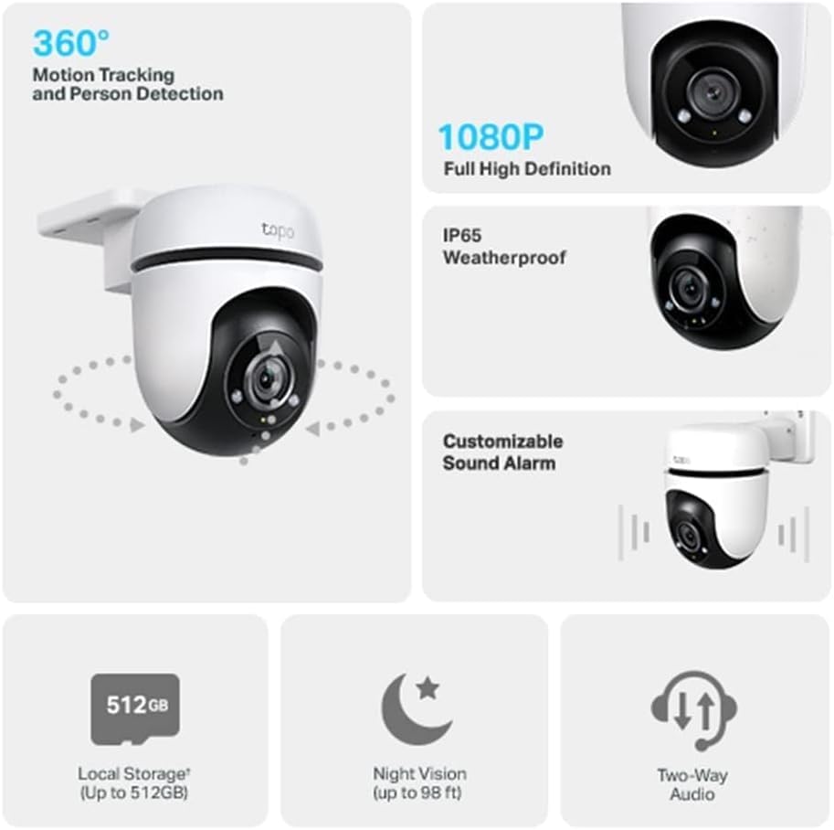 Tapo 2K 4MP QHD WiFi Outdoor Security Camera