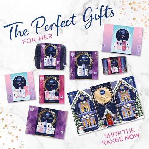 NIVEA Gift Set (4 Products), Women's Gift Set with Skincare Essentials, Includes Body Lotion, Face Mask, Face Wash, and Day Cream