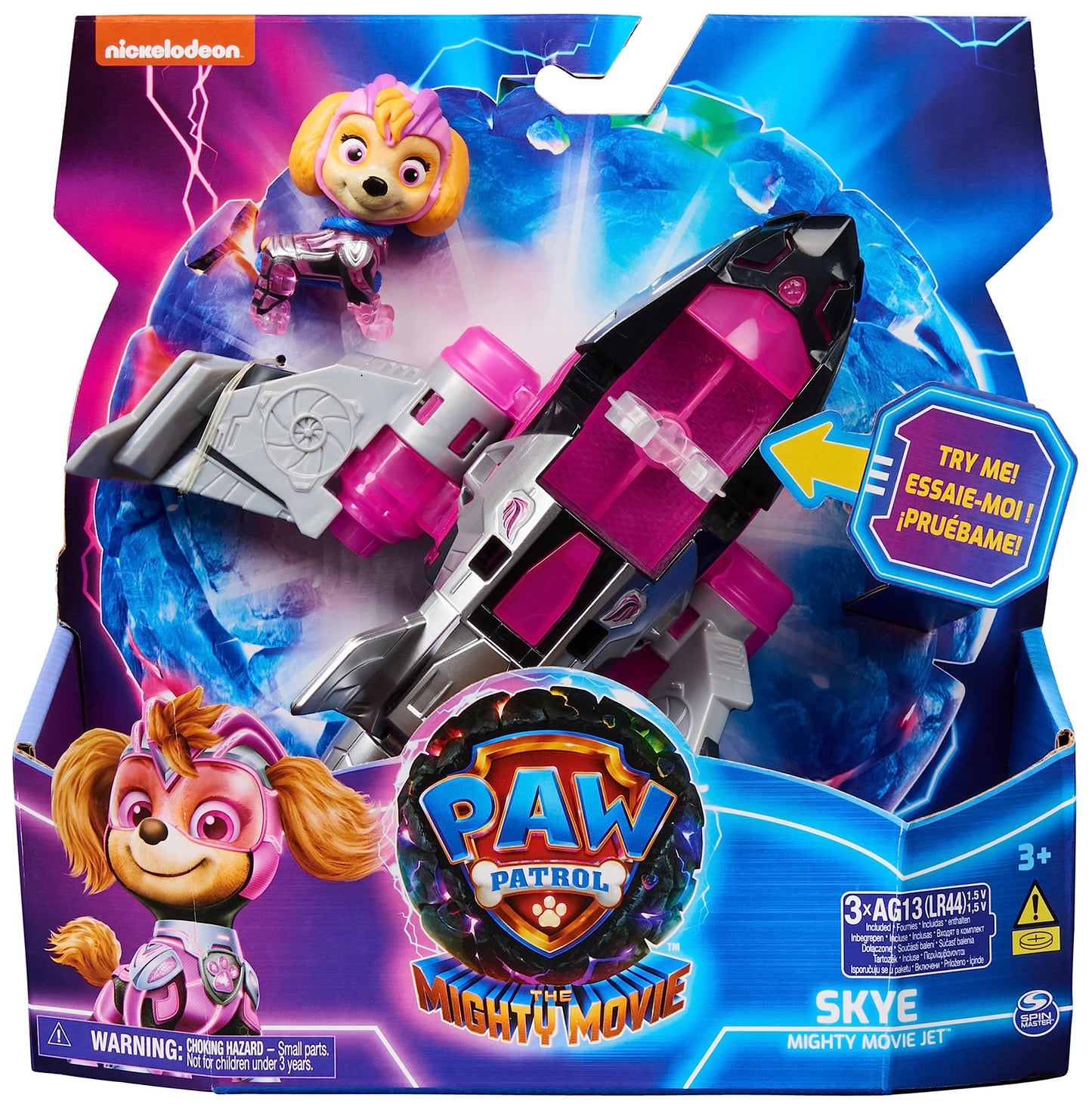 Paw Patrol: The Mighty Movie Aircraft Carrier HQ, with Chase Action Figure and Mighty Pups Cruiser, Kids’ Toys for Boys and Girls 3+