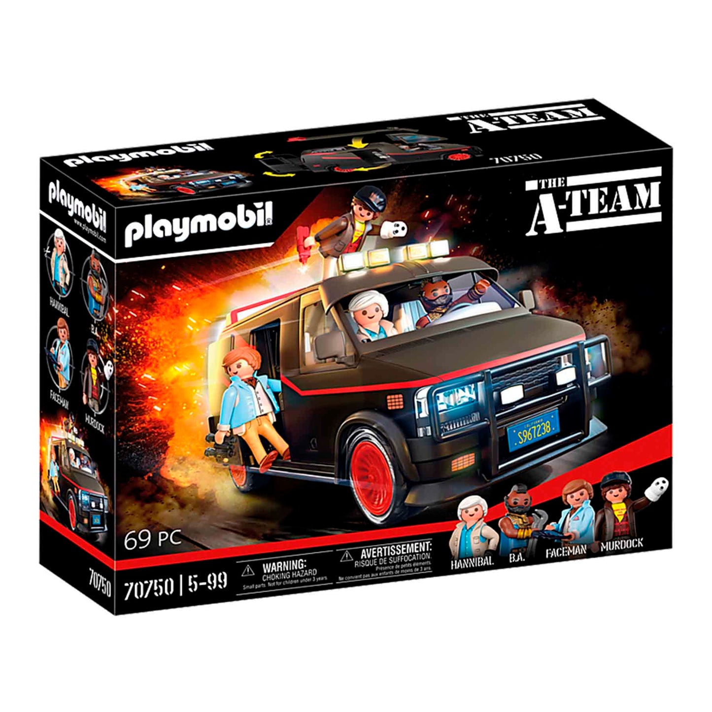 PLAYMOBIL 70750 The A-Team Van - im ikonischen Design, Für A-Team Fans, Sammler und Kinder, 5 - 99 Jahre