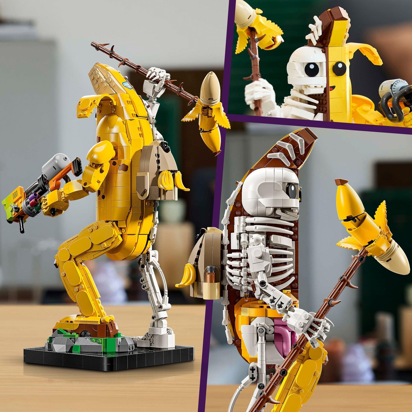 LEGO Fortnite Peely Bone Figure Set, Video Game Character Model Kit for Adults to Build, Desk Decoration, Gift for Men, Women and Gamers 77072