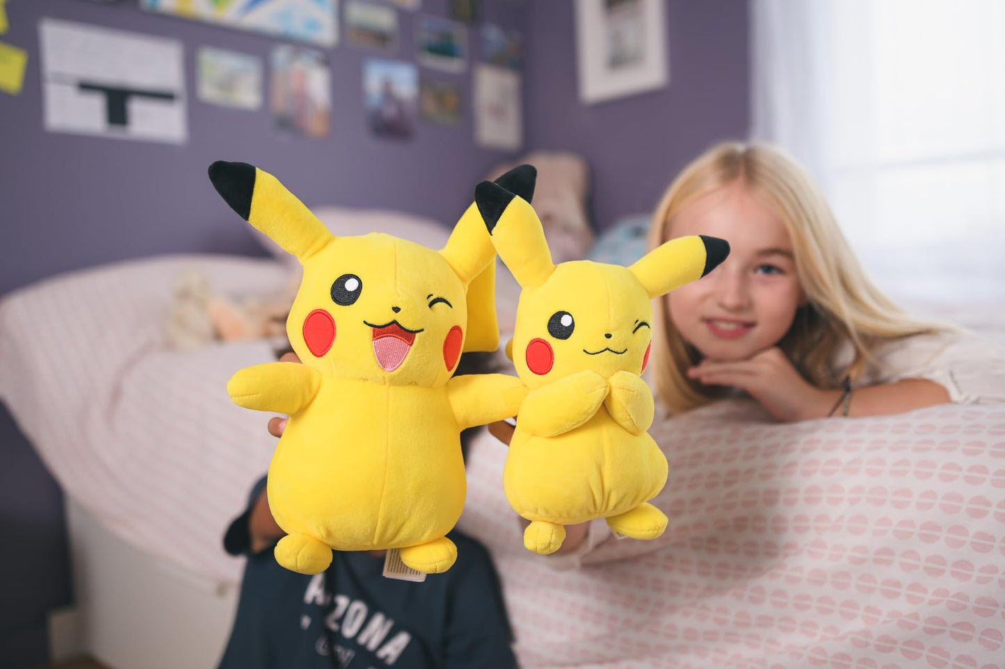 BANDAI - Pokémon - Pikachu Plush Toy - Plush Toy 20 cm - Very Soft - JW95245