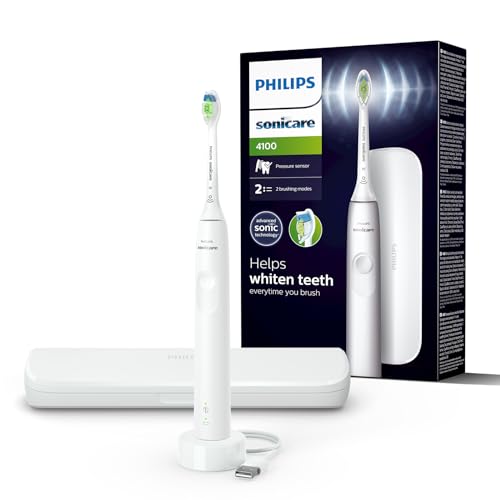 Philips Sonicare ProtectiveClean 4300 Electric Toothbrush, Sonic Toothbrush with Two Intensity Levels, Pressure Sensor and Timer