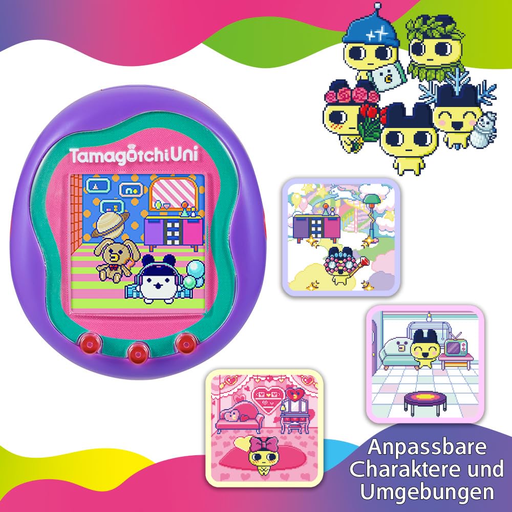 TAMAGOTCHI Bandai Uni Pink Shell Uni The Next Generation of Virtual Reality Pet connecting to the Tamaverse