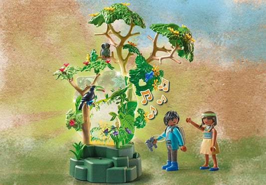 Playmobil Wiltopia 71009 Rainforest Nightlight with Toy Animals, Light and Sound, Sustainable Toy for Children Ages 4+