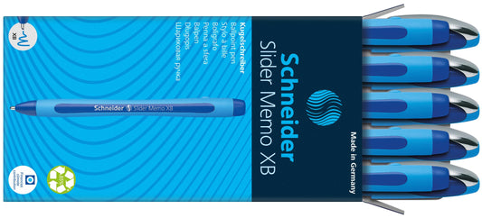 Schneider Slider Memo XB 150203 Ballpoint Pen Blue Pack of 10