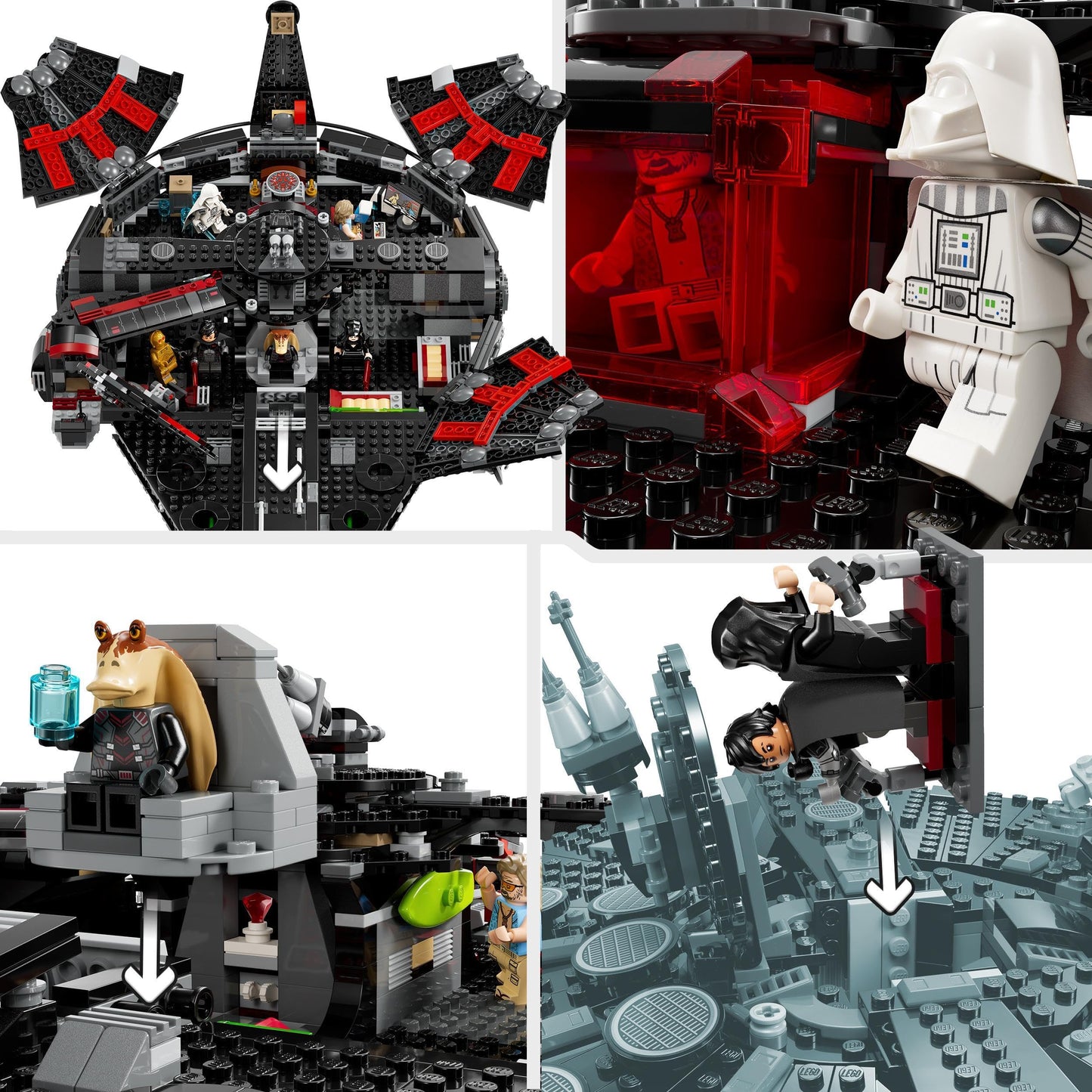 LEGO Star Wars 75389 The Dark Falcon - Play and Display Building Toy with Spring-Loaded Shooters, Cannons & 6 Minifigures incl. C-3PO - Gift for Boys & Adult Fans