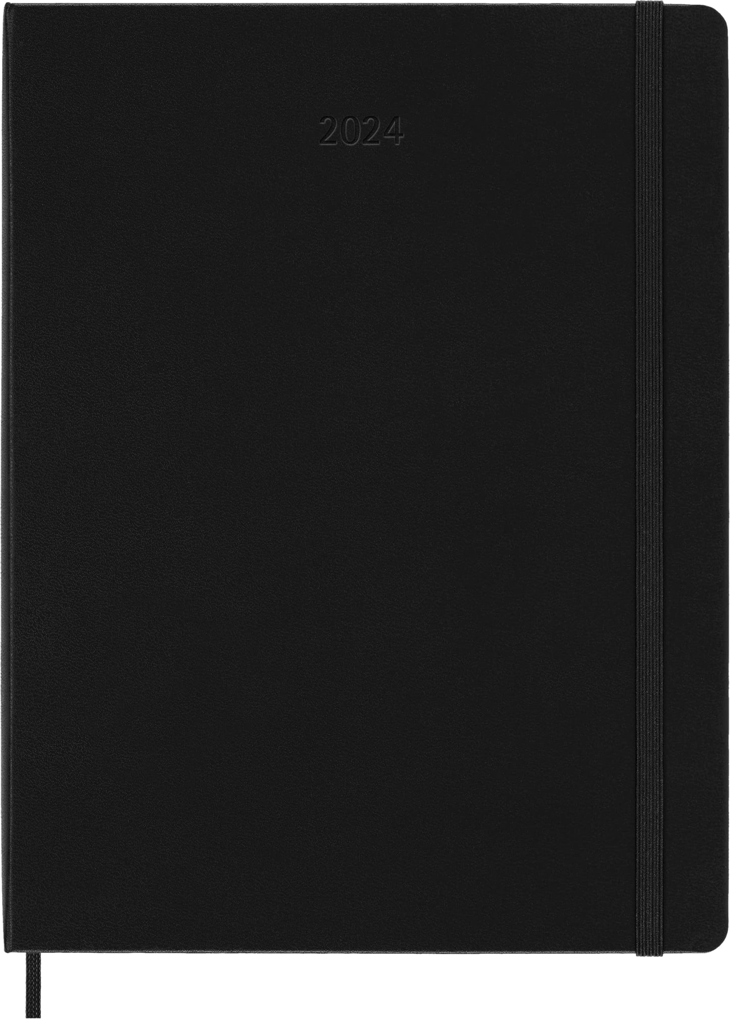 Moleskine Wochenkalender mit Platz für Notizen 12 Monate 2024, Agenda 2024, Hardcover und elastischem Verschluss