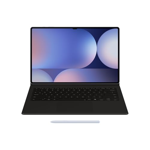 Samsung Galaxy Official AI Book Cover Keyboard with Trackpad for Galaxy Tab S10 Ultra, S9 Ultra, Black