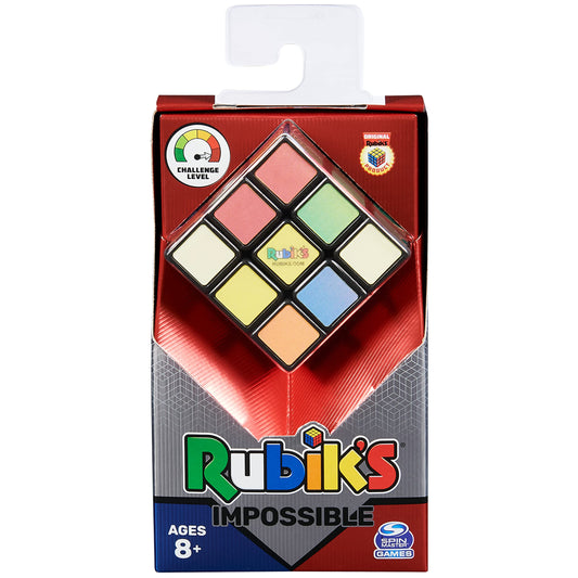 Rubik’s Impossible, The Original 3x3 Cube Advanced Difficulty Classic Colour-Matching Problem-Solving Puzzle Game Toy, for Adults and Kids Aged 7 and up