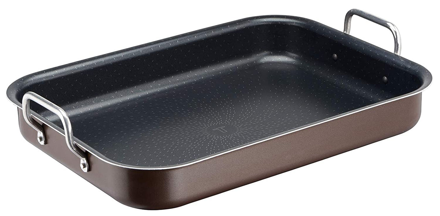 Tefal J1605902 Success Professional Aluminium Baking Dish with Handles - Brown - 27 x 37 x 4.5 cm