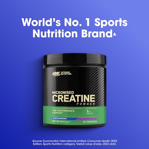 Optimum Nutrition Micronised Creatine Powder, 100% Pure Creatine Monohydrate Powder for Performance and Muscle Power