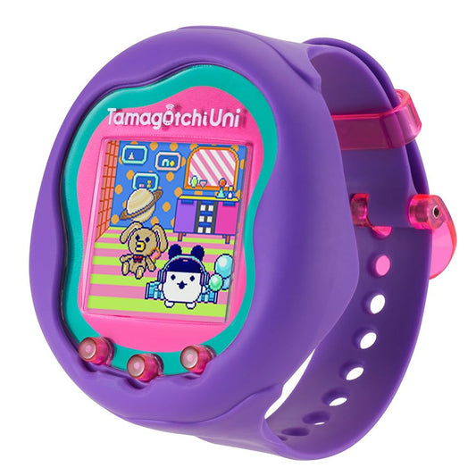 TAMAGOTCHI Bandai Uni Pink Shell Uni The Next Generation of Virtual Reality Pet connecting to the Tamaverse