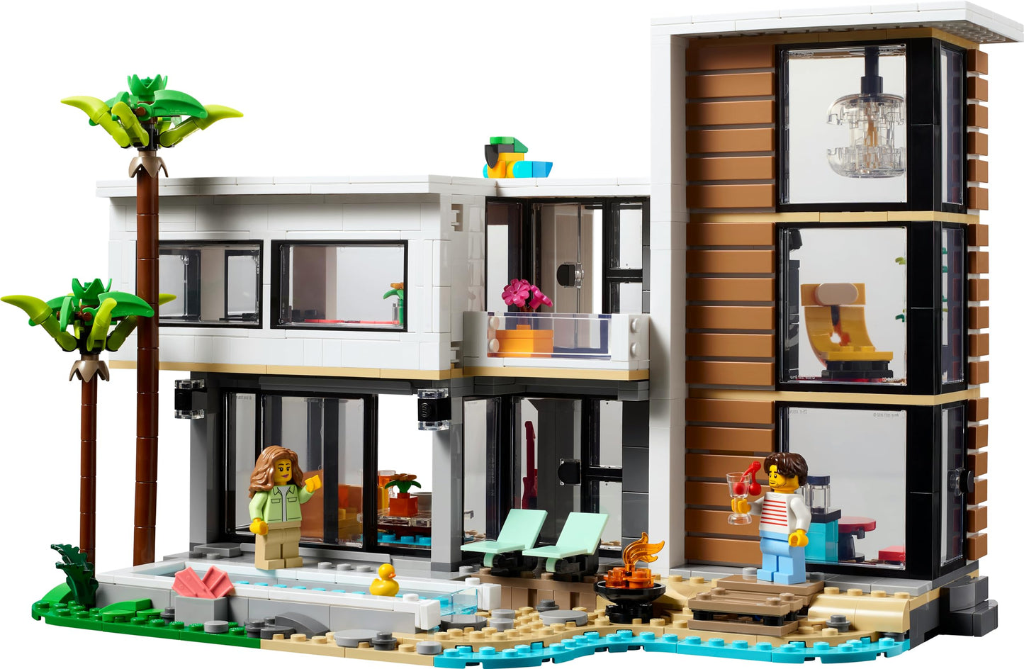 LEGO Creator 3in1 Modern House to 3-Storey City Building to Forest Cabin Set, Model Building Kit for Kids, Gift Idea for 9 Plus Year Old Boys and Girls 31153