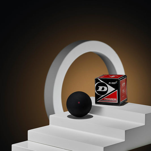DUNLOP Squash Balls Progress Red, for Recreational and Hobby Players