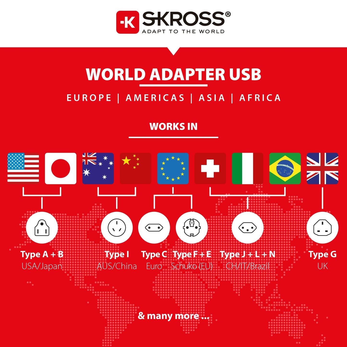 SKROSS - Muv Usb (A/C) - Adapter Multicolor One Size
