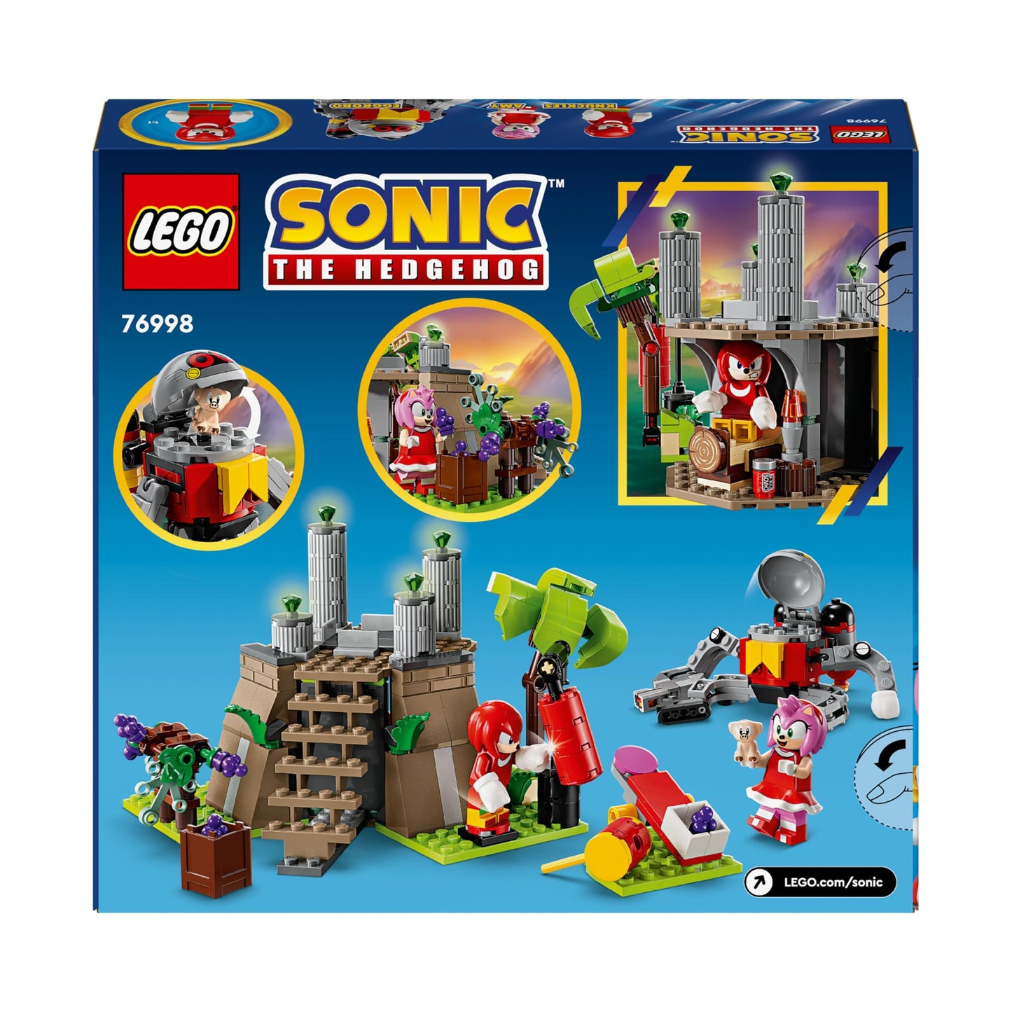 LEGO Sonic the Hedgehog Knuckles and the Master Emerald Shrine Video Game Collectible Toy for Kids, Gamer Gift, Adventure Building Set for 8 Plus Year Old Boys and Girls 76998
