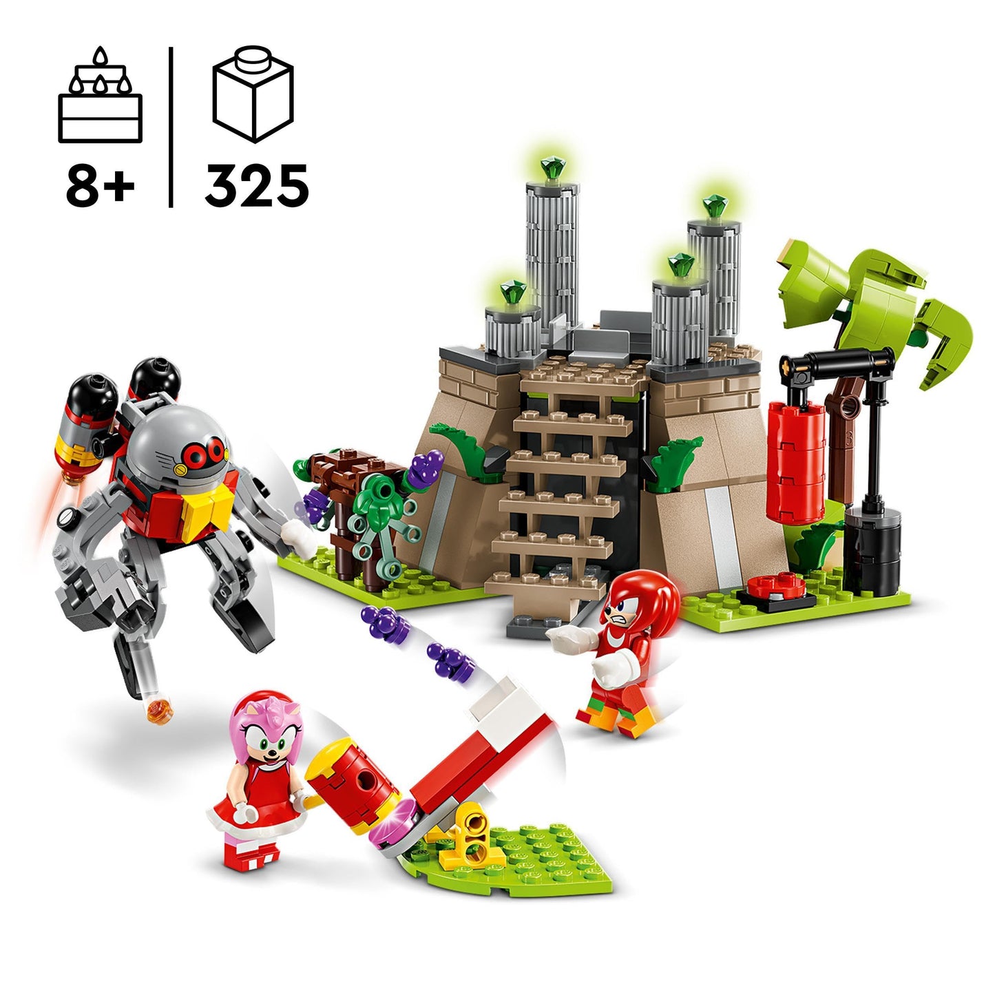 LEGO Sonic the Hedgehog Knuckles and the Master Emerald Shrine Video Game Collectible Toy for Kids, Gamer Gift, Adventure Building Set for 8 Plus Year Old Boys and Girls 76998