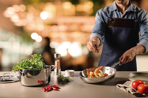 Tramontina Grano Frying Pan Stainless Steel for Induction, Electric, Gas and Ceramic Glass Hobs